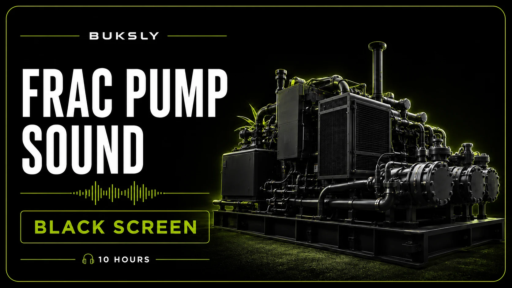 Frac Pump Sound ambient cover for work