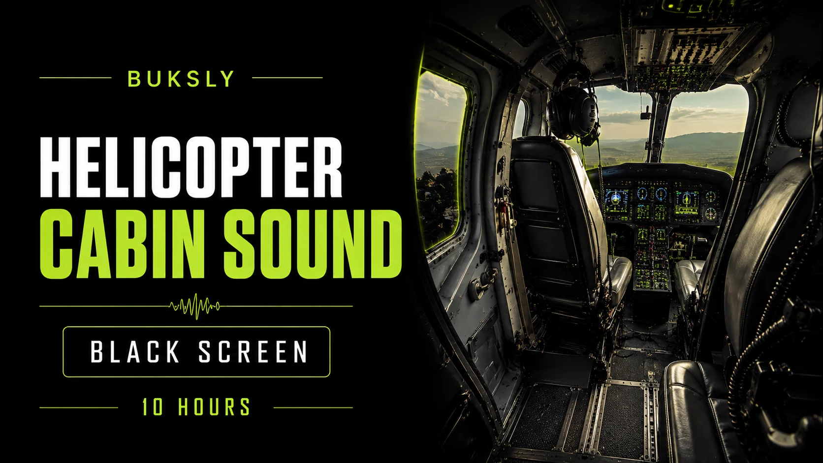 Helicopter Cabin Sound ambient cover for relaxation