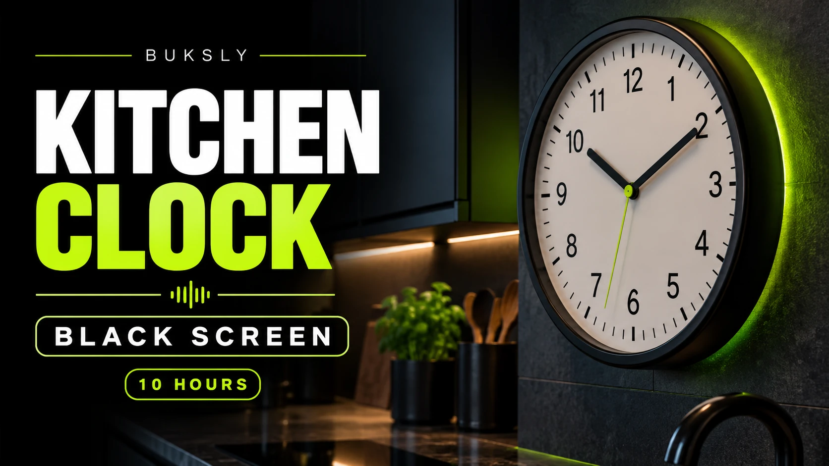 Kitchen Clock ambient cover for anxiety relief