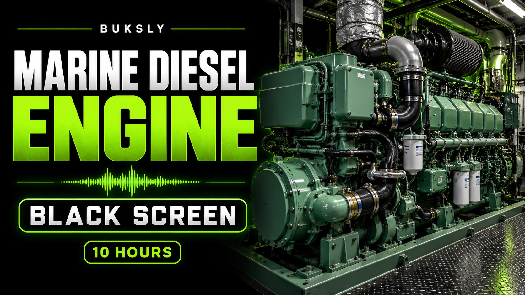 Marine Diesel Engine ambient cover for anxiety relief