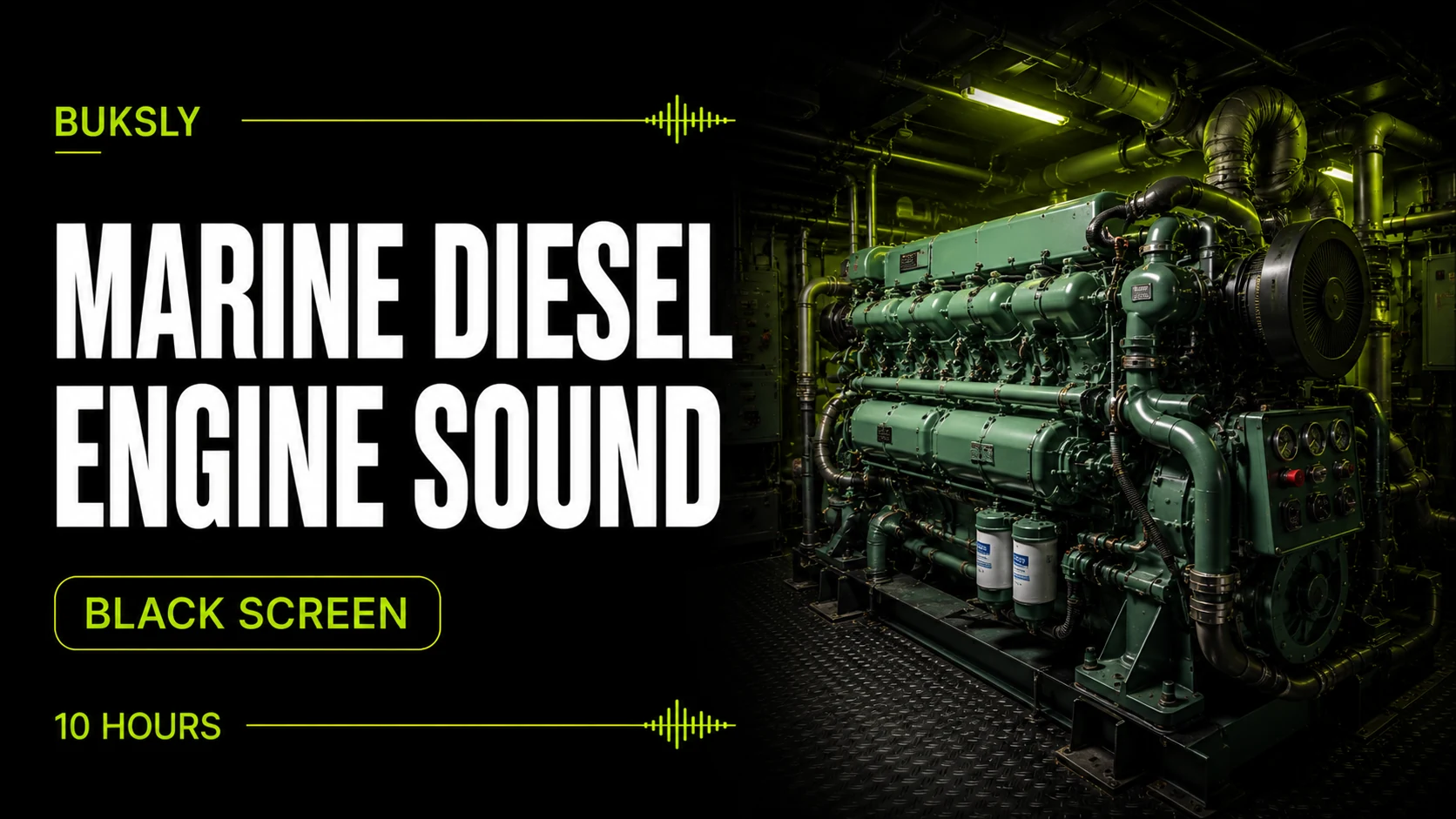 Marine Diesel Engine ambient cover for studying
