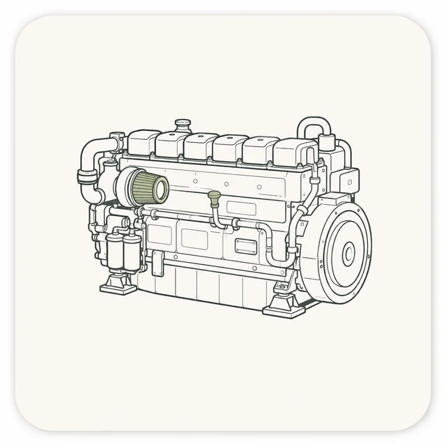Marine Diesel Engine Black Screen 10 Hours