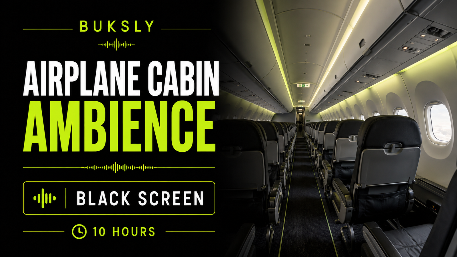 Airplane Cabin Ambience Black Screen 10 Hours — Episode 7 cover image