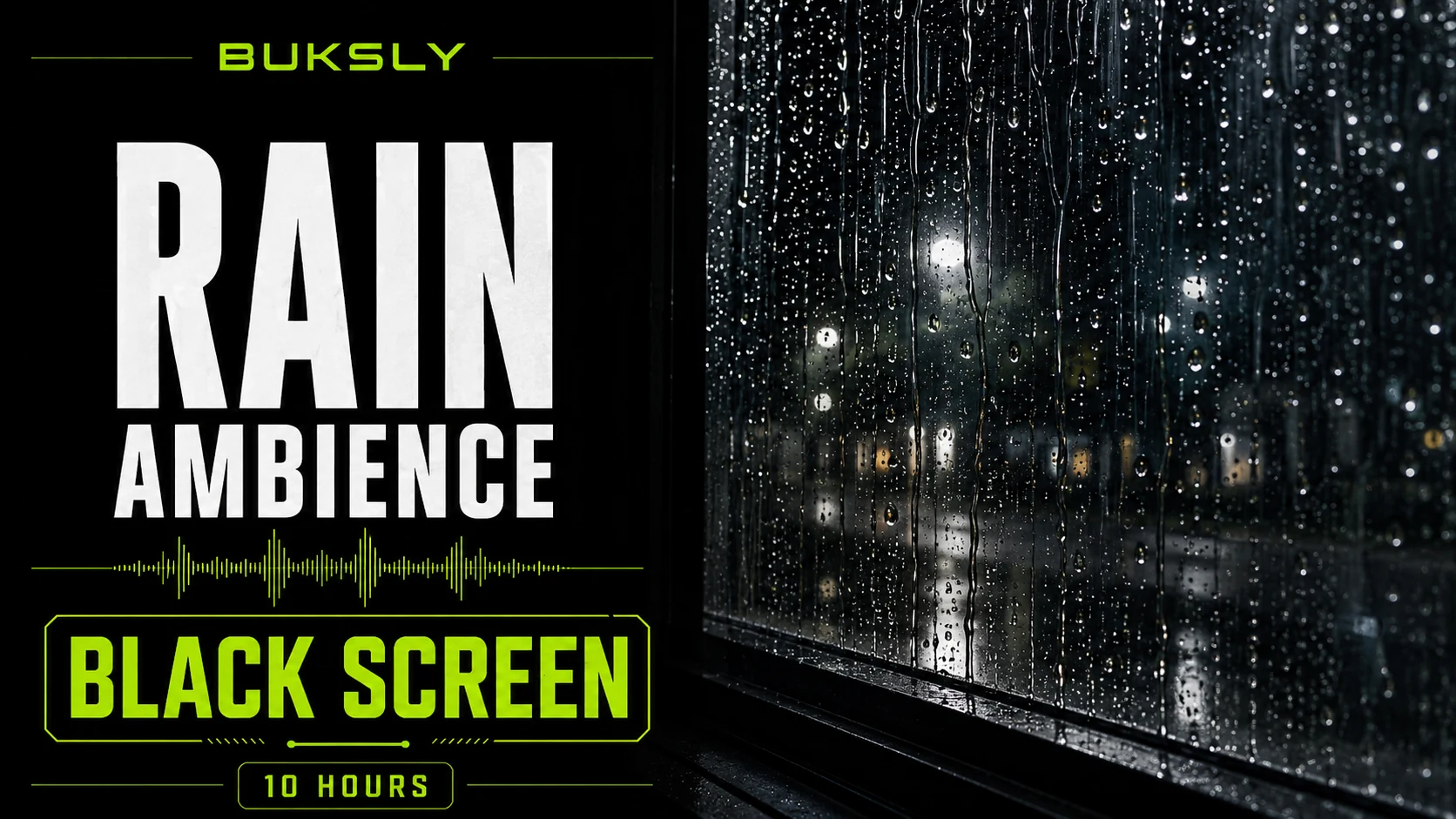 Rain Ambience Black Screen 10 Hours — Episode 5 cover image