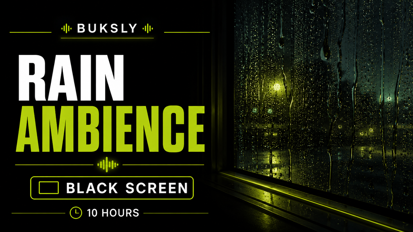 Rain Ambience Black Screen 10 Hours — Episode 6 cover image