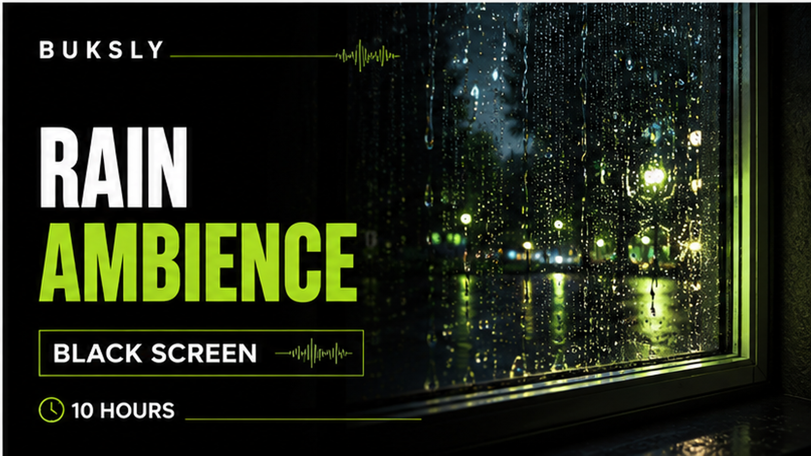 Rain Ambience Black Screen 10 Hours — Episode 7 cover image