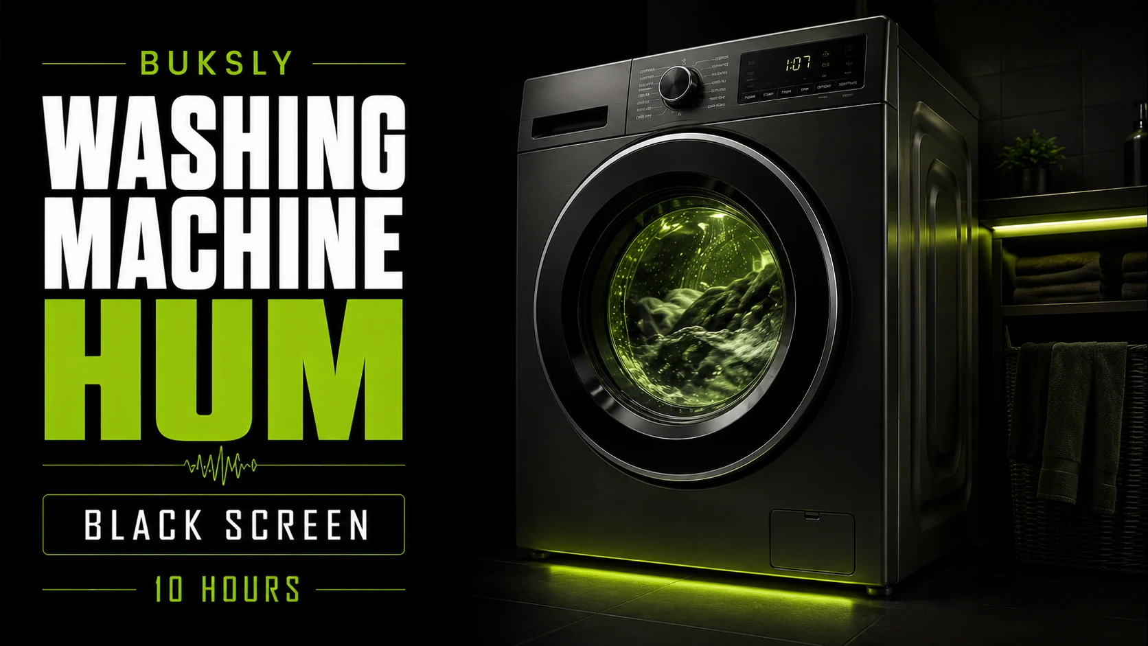 Washing Machine Hum Black Screen 10 Hours — Episode 4 cover image