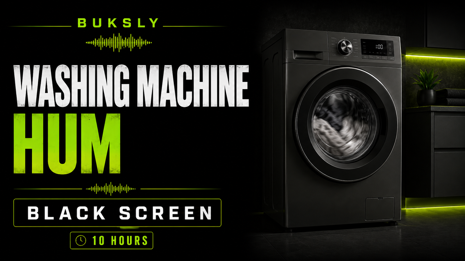 Washing Machine Hum Black Screen 10 Hours — Episode 6 cover image